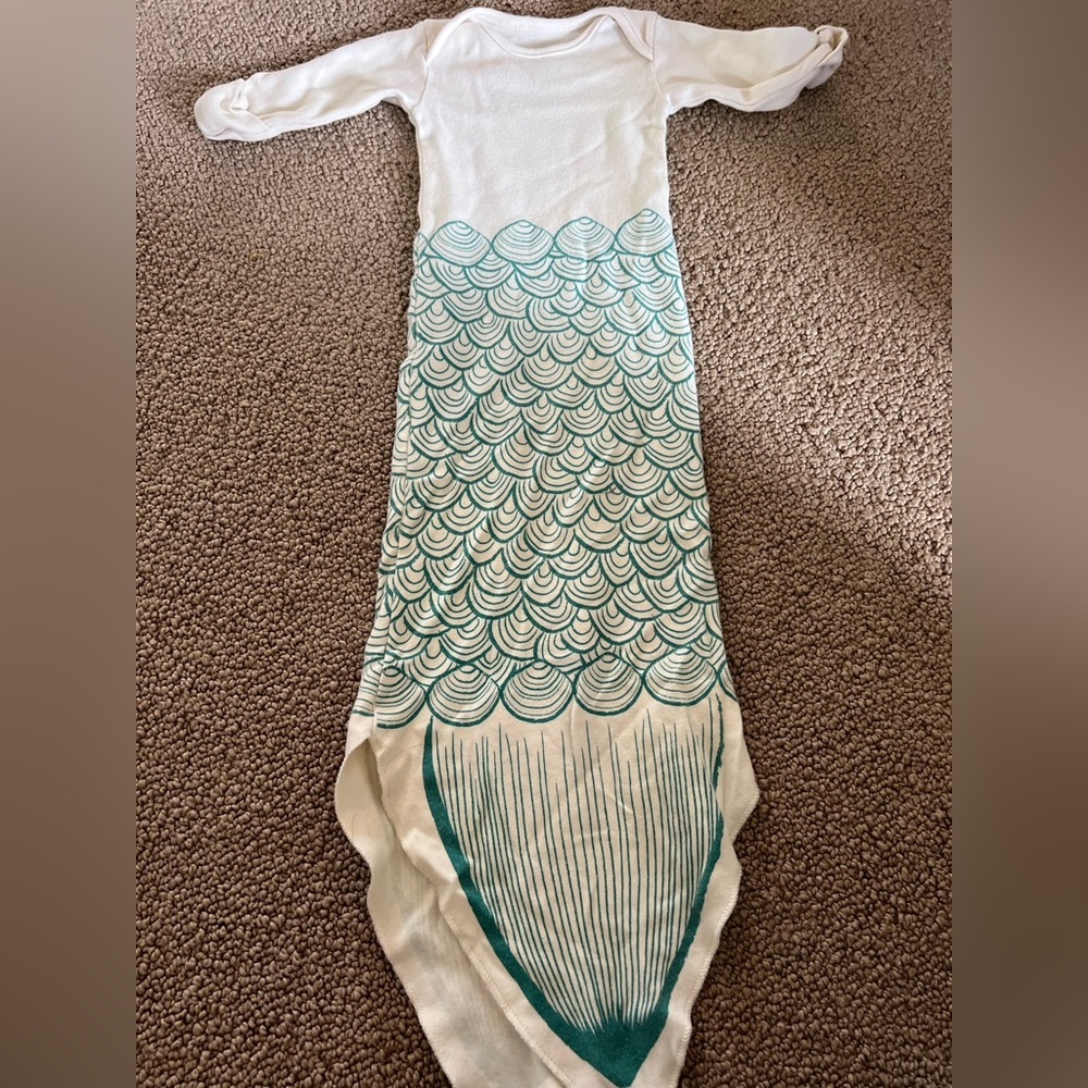 MERMAID organic cotton infant knotted sleep sack 0-3 months